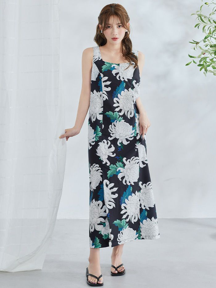 【4点セット】Malymoon マリームーン サマーリーフフラワー2way浴衣 mlyk-25-10319