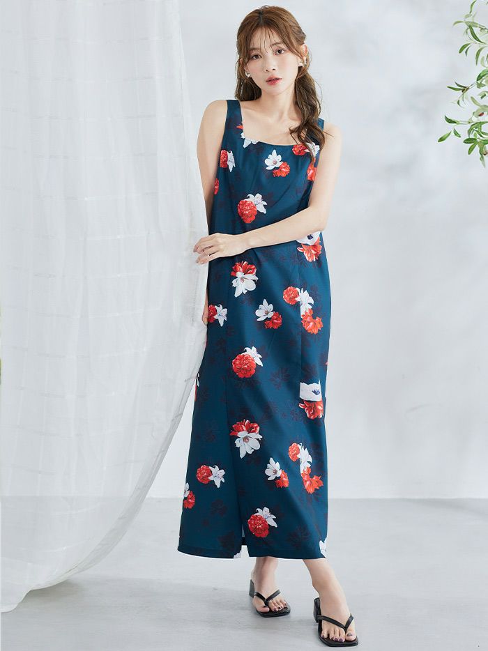 【4点セット】Malymoon マリームーン レディモダン花結び2way浴衣 mlyk-25-10307