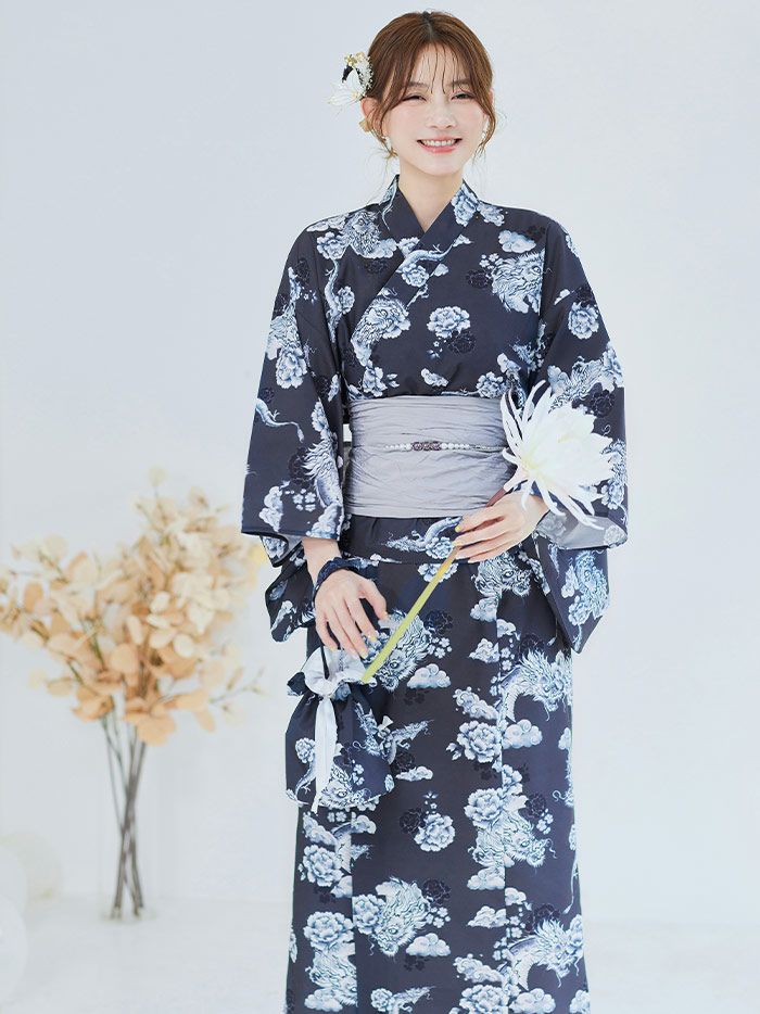 【4点セット】Malymoon マリームーン 浮世ドラゴン艶麗2way浴衣 mlyk-25-10313【4点セット】Malymoon マリームーン 浮世ドラゴン艶麗2way浴衣 mlyk-25-10313