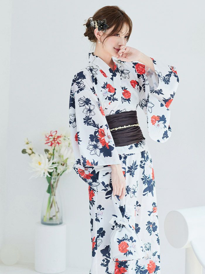 【4点セット】Malymoon マリームーン 洋モダンアーバンフラワー2way浴衣 mlyk-25-10308