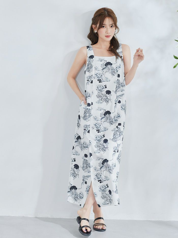 【4点セット】Malymoon マリームーン 浮世ドラゴン艶麗2way浴衣 mlyk-25-10311