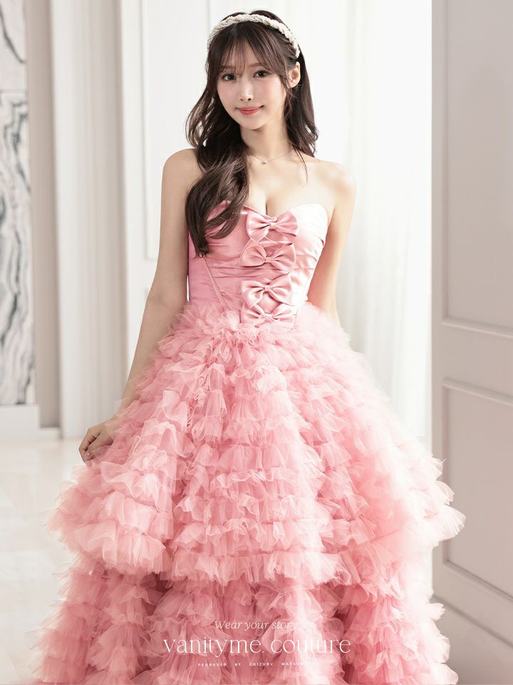 Robe de Fleurs Glossy ピンクドレス（ROBE de FLEURS Glossy ピンク  