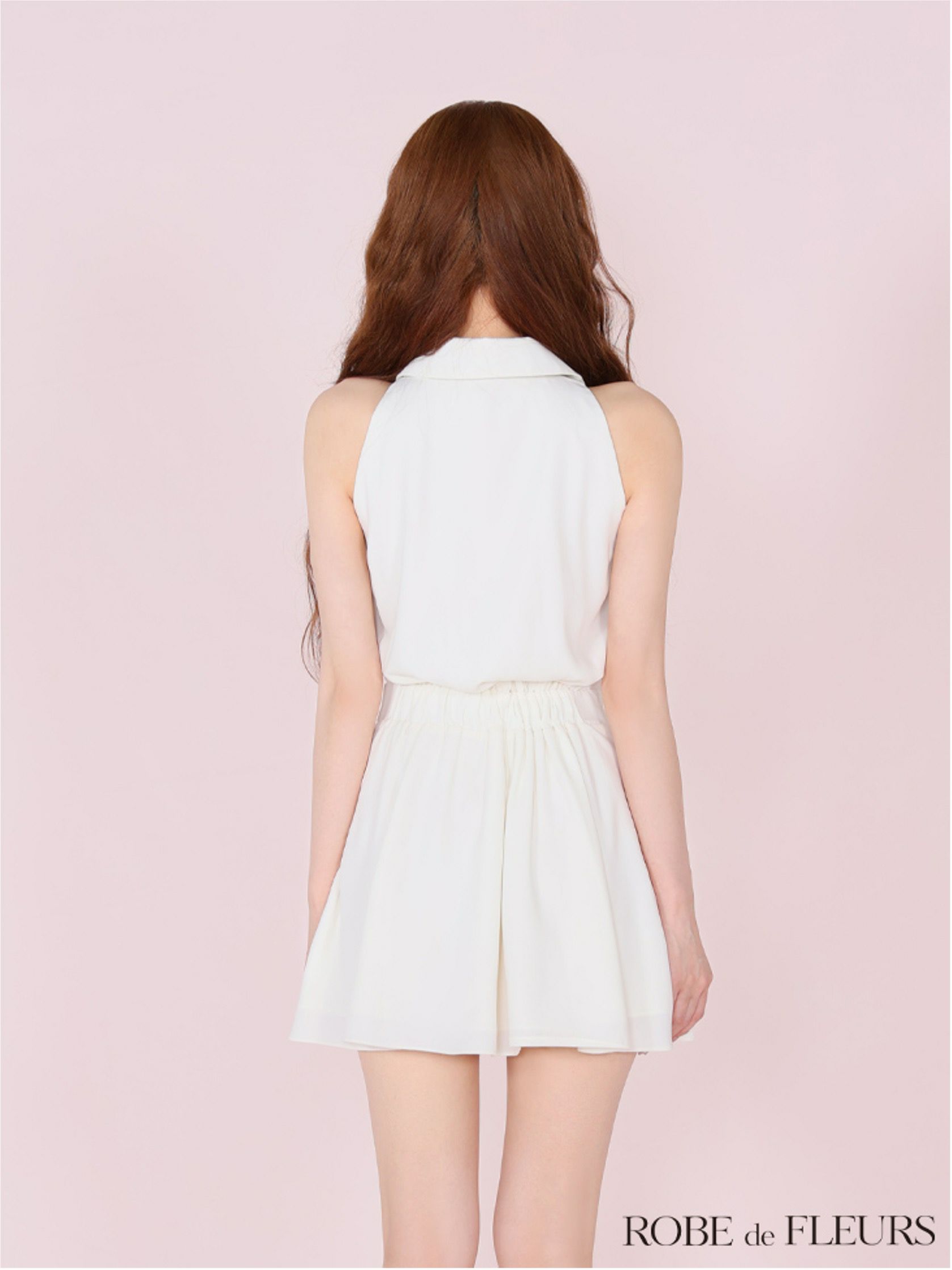 ROBE de FLEURS ローブドフルール リボンネクタイフレアミニキャバドレス fm3387-c