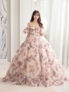 vanityME.couture. バニティミークチュール アンティークフラワー 花柄 パフスリーブ付き バストカットアウト プリンセス 姫 ロングドレス バースデードレス ピンク vctr-l-gl3609