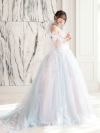【3点セット】vanityME.couture. バニティミークチュール オーロラグラデーション フラワーモチーフ リボン ショール・スリーブ付き プリンセス 姫 ロングドレス バースデードレス ブルーピンク vctr-l-gl3570