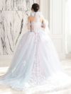 【3点セット】vanityME.couture. バニティミークチュール オーロラグラデーション フラワーモチーフ リボン ショール・スリーブ付き プリンセス 姫 ロングドレス バースデードレス ブルーピンク vctr-l-gl3570