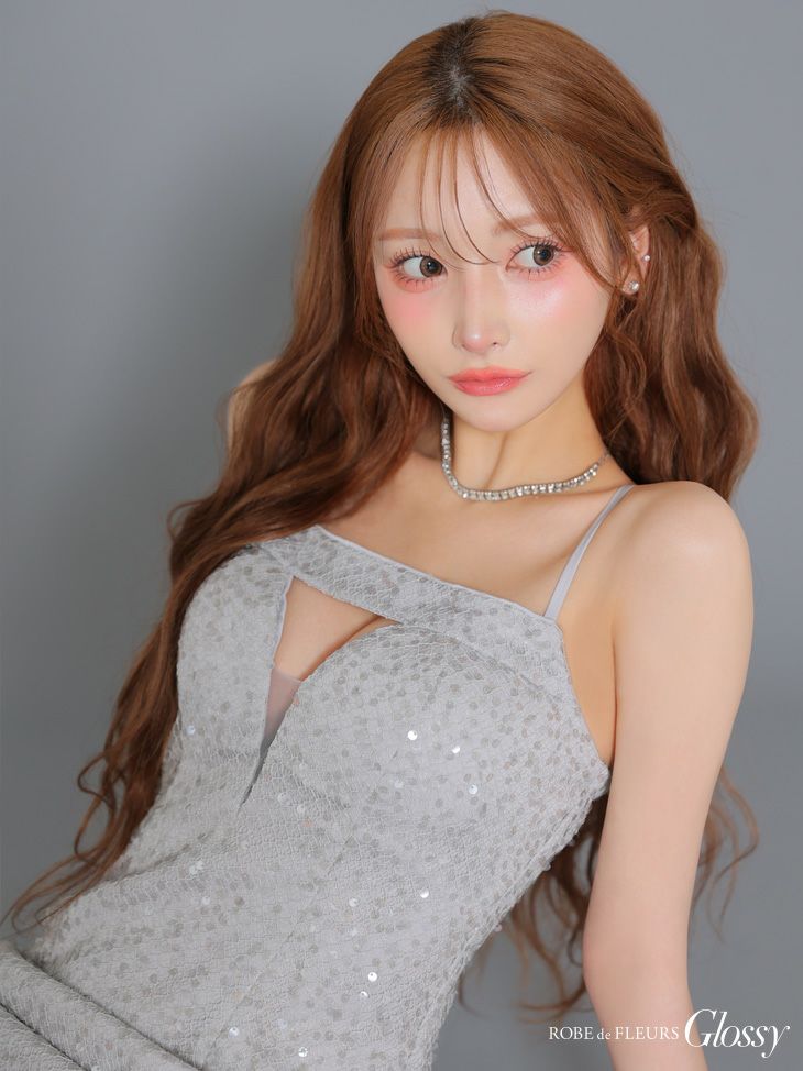 Glossy ローブドフルールグロッシー スパンコールバストカットミニキャミキャバドレス gl4105