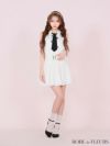 ROBE de FLEURS ローブドフルール リボンネクタイフレアミニキャバドレス fm3387