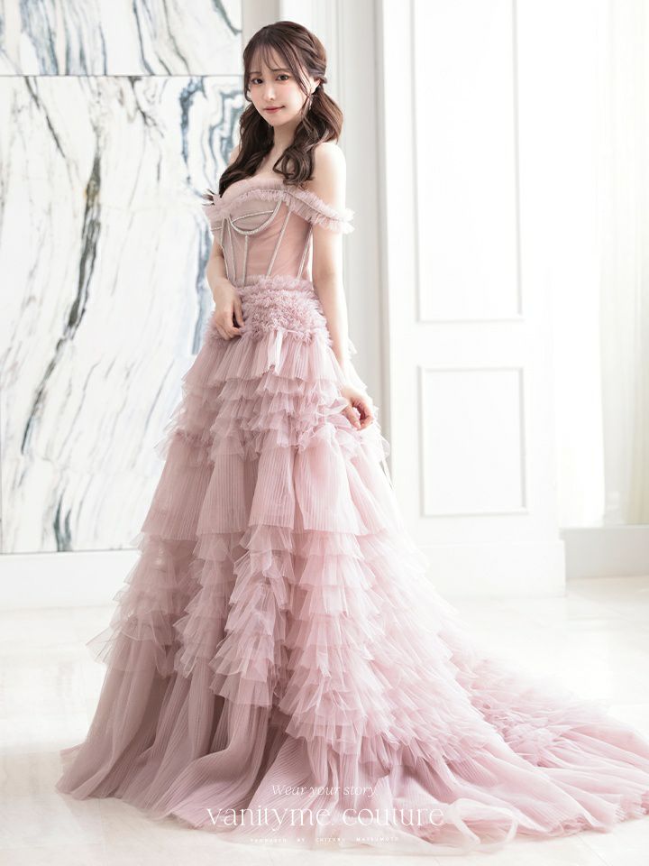 VANITY ME.ロングドレス エメラルドラメチュールモスグリーン 残り  