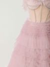 【2点セット】vanityME.couture. バニティミークチュール オフショル チュール ビジューライン ヌードベース リボンショール付き プリンセス 姫 ロングドレス バースデードレス ブラッシュピンク vctr-l-a1150-2