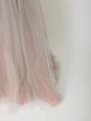 【2点セット】vanityME.couture. バニティミークチュール クリスタルビジュー フラワーモチーフ ショール付き ピンクグラデーション ラメチュール プリンセス 姫 ロングドレス バースデードレス スモーキーブルー vctr-l-a0850