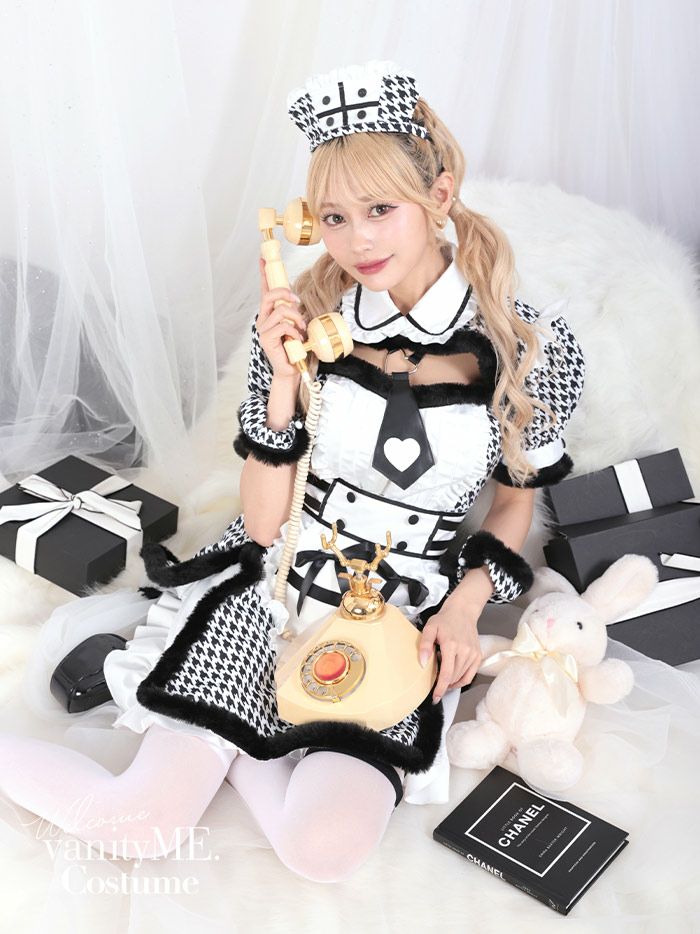 【8点セット】Malymoon マリームーン シルエットハート千鳥メイド ml10240