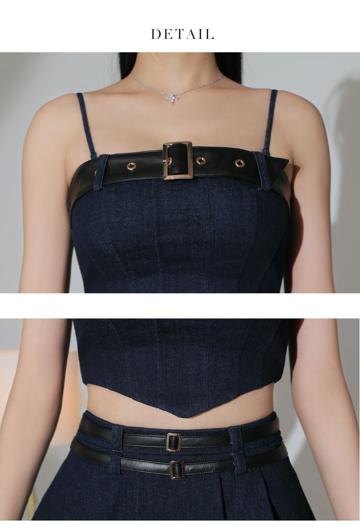 Glossy ローブドフルールグロッシー ハンサムダブルベルトセットアップミニキャバドレス gl3331