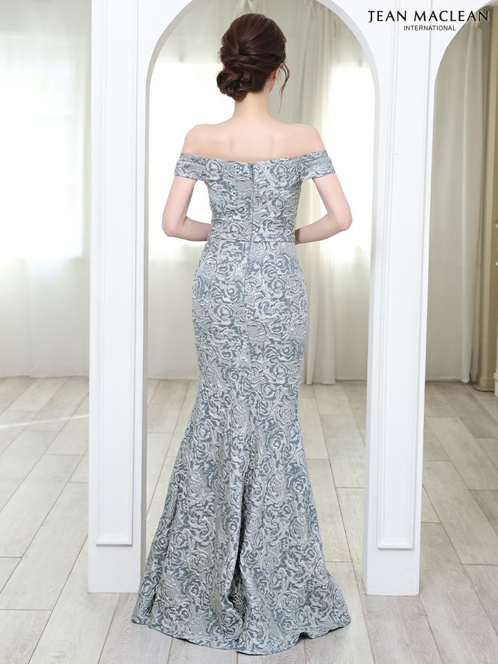 JEAN MACLEAN ジャンマクレーン ローズ柄総レース/オフショル/マーメイド/タイト ロングドレス ja51825-c