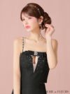 ROBE de FLEURS ローブドフルール ビジューリボンセットアップタイトミニキャバドレス fm3456-c