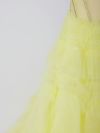 【2点セット】vanityME.couture. バニティミークチュール オフショル チュール ビジューライン ヌードベース リボンショール付き プリンセス 姫 ロングドレス バースデードレス イエロー vctr-l-a1150-3