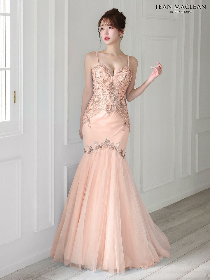 JEAN MACLEANビジューグラデーションロングドレス