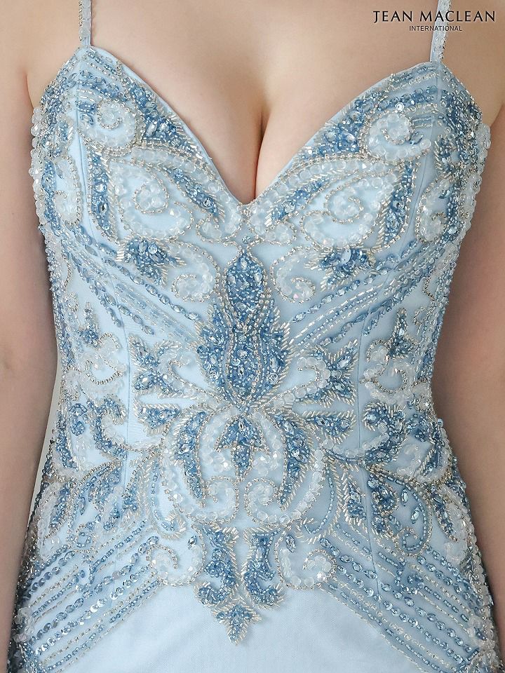 JEAN MACLEAN ジャンマクレーン グラデーション配色ビジュー/マーメイド/タイト ロングドレス ja51827-c