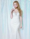 AngelR エンジェルアール レースベアトップパールマーメイドタイトロングドレス ar25321-ks