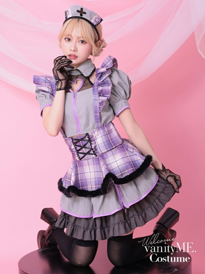 【7点セット】Malymoon マリームーン ミステリアスチェックナースメイド ml10232