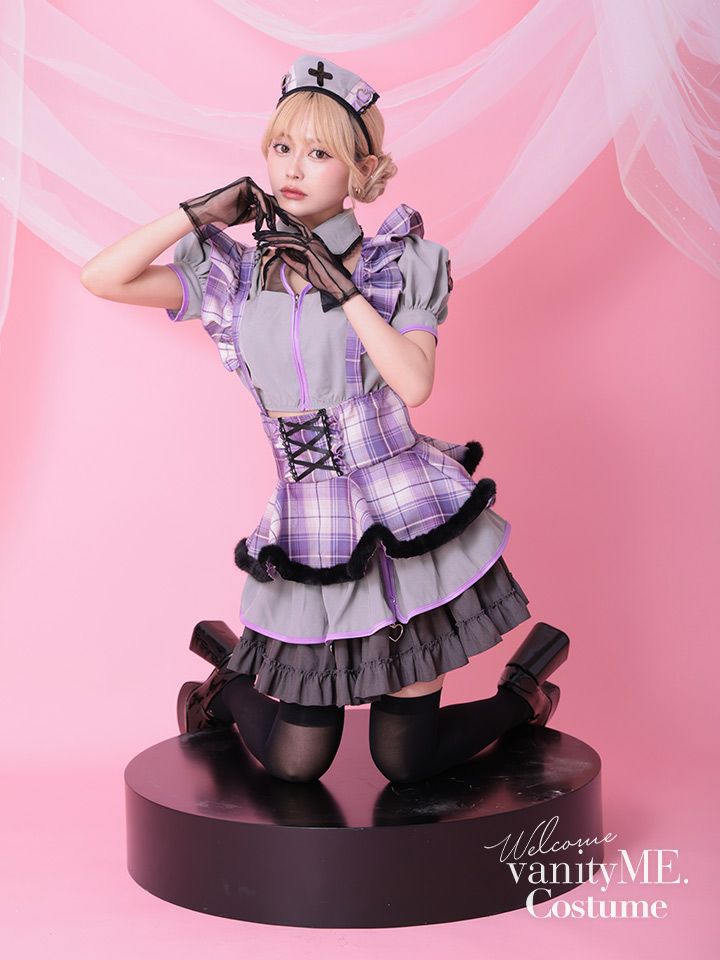 【7点セット】Malymoon マリームーン ミステリアスチェックナースメイド ml10232