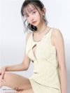 Glossy ローブドフルールグロッシー ビジューネックバストカットタイトミニキャバドレス gl3794-c