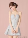 ROBE de FLEURS ローブドフルール ラメツイルベルトプリーツミニキャバドレス fm4104