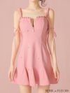 ROBE de FLEURS ローブドフルール ビジューセミフレアミニキャバドレス fm4102