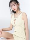 Glossy ローブドフルールグロッシー ビジューネックバストカットタイトミニキャバドレス gl3794