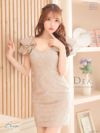 【ROBE de FLEURS SALE】DEA ディア バイ ローブドフルール 総ラメレースｘフリルスリーブタイトミニキャバドレス de2499-s25