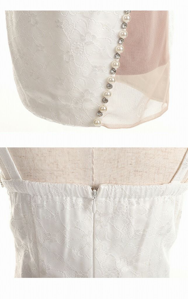 【ROBE de FLEURS SALE】 ROBE de FLEURS ローブドフルール 編み上げリボン×片サイドチュール切替タイトミニキャバドレス fm2267-s25