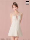 ROBE de FLEURS ローブドフルール センターリボンシアーチュールフレアミニキャバドレス fm3798-c