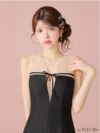ROBE de FLEURS ローブドフルール センターリボンシアーチュールフレアミニキャバドレス fm3798-c