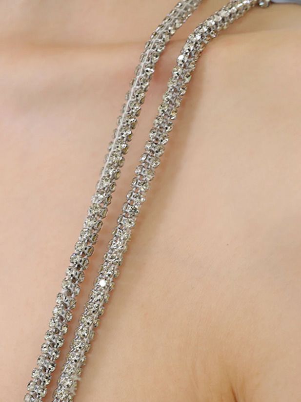  Veautt ヴュート アシンメトリーショルダーサテンサイドファスナータイトミディアムドレス vt082513-ks