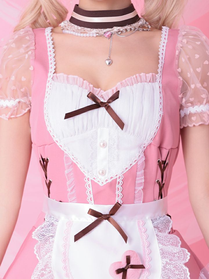 【9点セット】Malymoon マリームーン ミルクパールストロベリーハートメイド [ピンク] ml10212-2