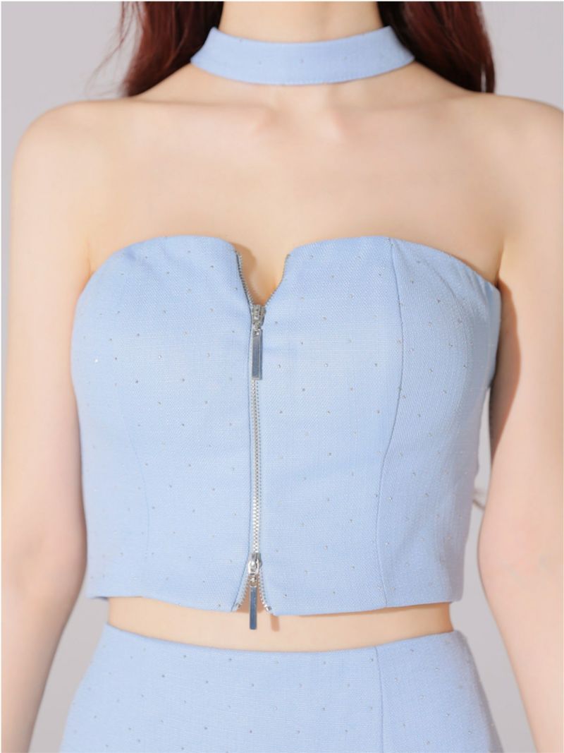 Glossy ローブドフルールグロッシー ストーンツイードセンタージップセットアップミニキャバドレス gl3397-c