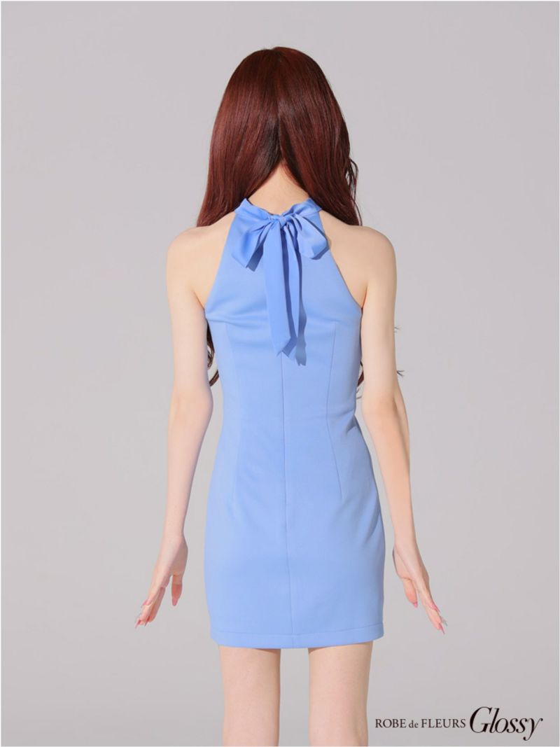 Glossy ローブドフルールグロッシー 2way チョーカー風バストジップタイトミニキャバドレス gl4108-c