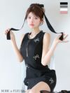 ROBE de FLEURS ローブドフルール リボンビジューノースリーブミニキャバドレス fm3454