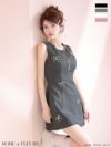 ROBE de FLEURS ローブドフルール リボンビジューノースリーブミニキャバドレス fm3454