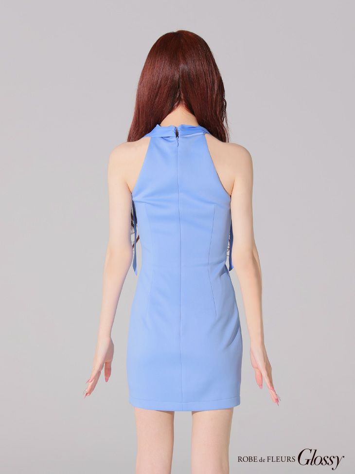 Glossy ローブドフルールグロッシー 2way チョーカー風バストジップタイトミニキャバドレス gl4108