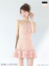 ROBE de FLEURS ローブドフルール ホルターネックビジューフレアセットアップミニキャバドレス fm3799-c