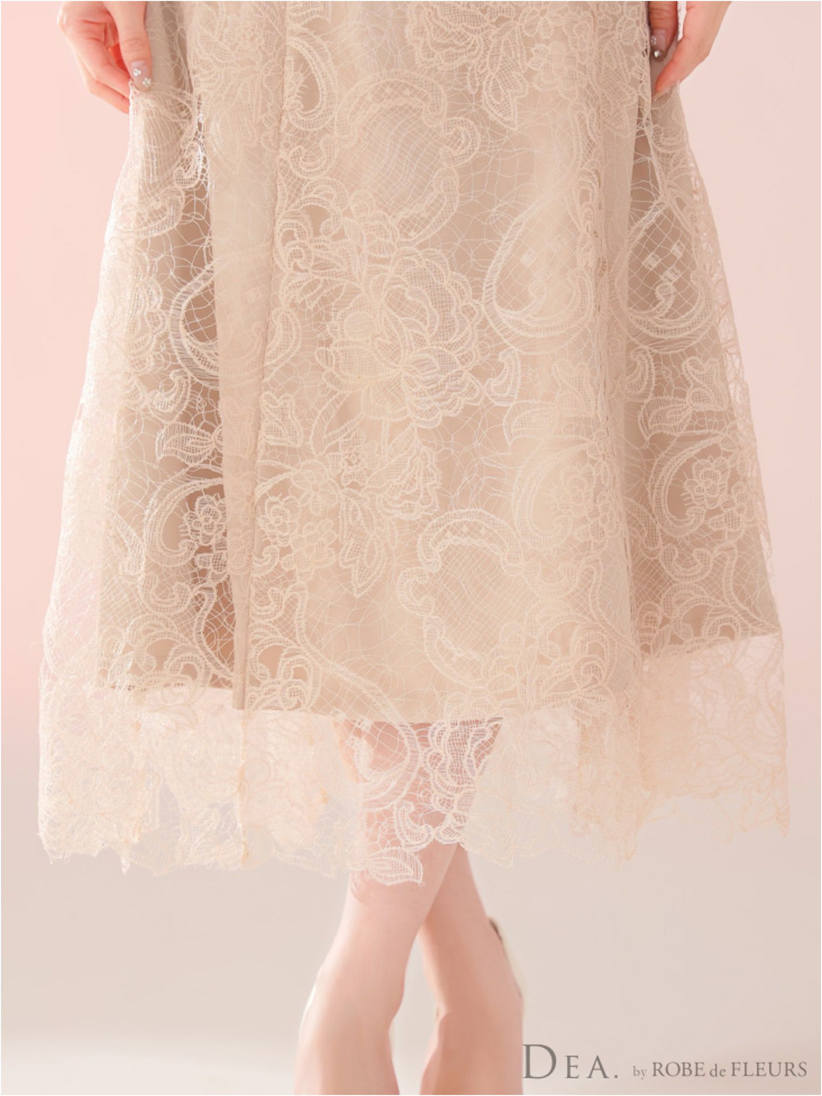 DEA. ディア バイ ローブドフルール レースホルターセットアップフレアロングキャバドレスde3450-c