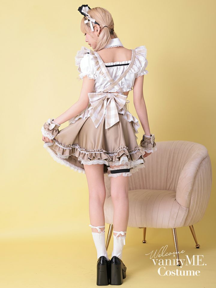 【10点セット】Malymoon マリームーン ギンガムドールメイド [ベージュ] ml10217-1