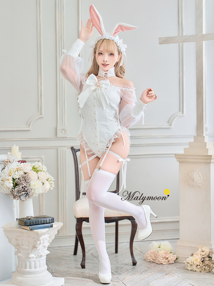 【5点セット】Malymoon マリームーン ロマンティックムードバニー [ブラック/ホワイト] ml10281