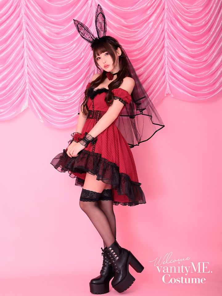【2点セット】Gothic Bride Bunny. ゴシックブライドバニー #LadyRed レッド [チロルちゃん着用] vcsbn-240320-3c-ch
