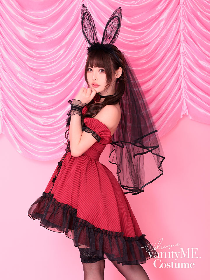 【2点セット】Gothic Bride Bunny. ゴシックブライドバニー #LadyRed レッド [チロルちゃん着用] vcsbn-240320-3c-ch