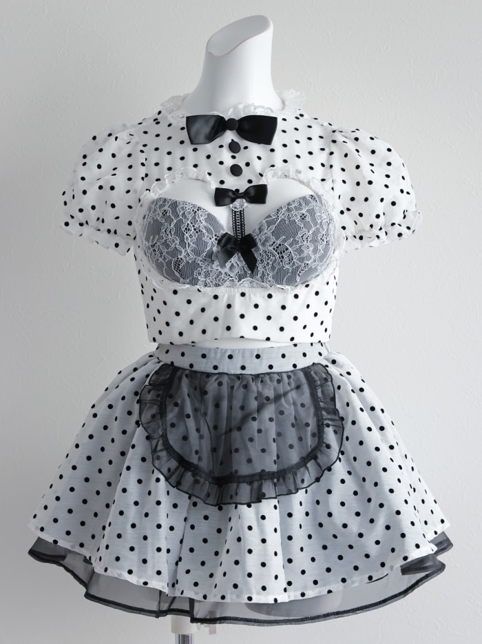 【3点セット】POLKA DOTS Bunny. ホワイト vcsbn-240571-1c