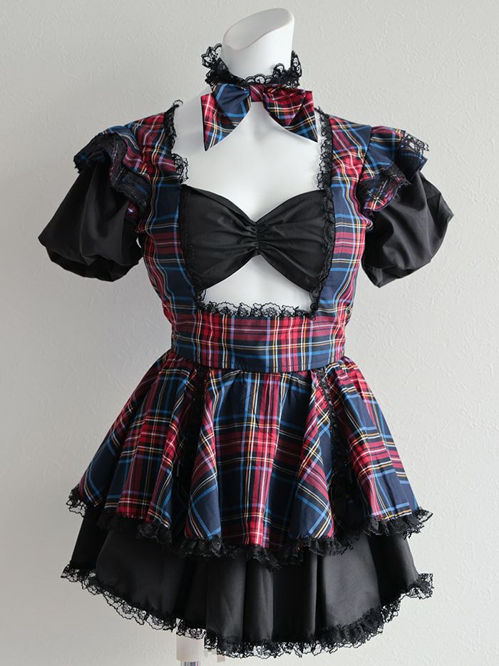 【4点セット】#erokawacheck Bunny. ネイビー vcsbn-23980-2c