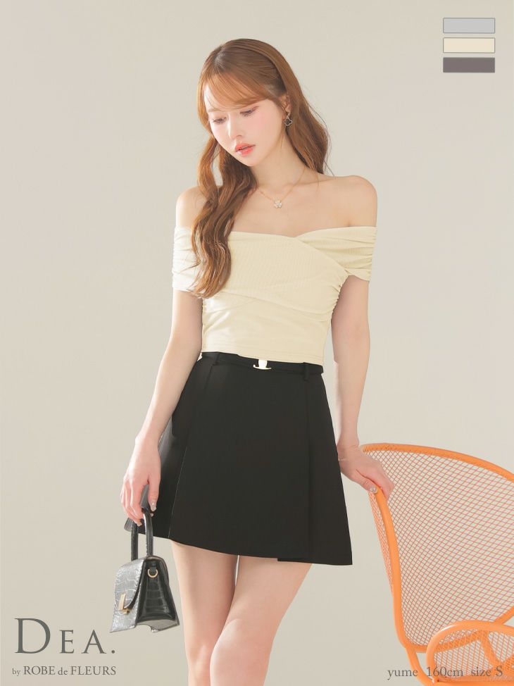 DEA. ディア バイ ローブドフルール オフショルチュールセットアップミニキャバドレス de3388-c