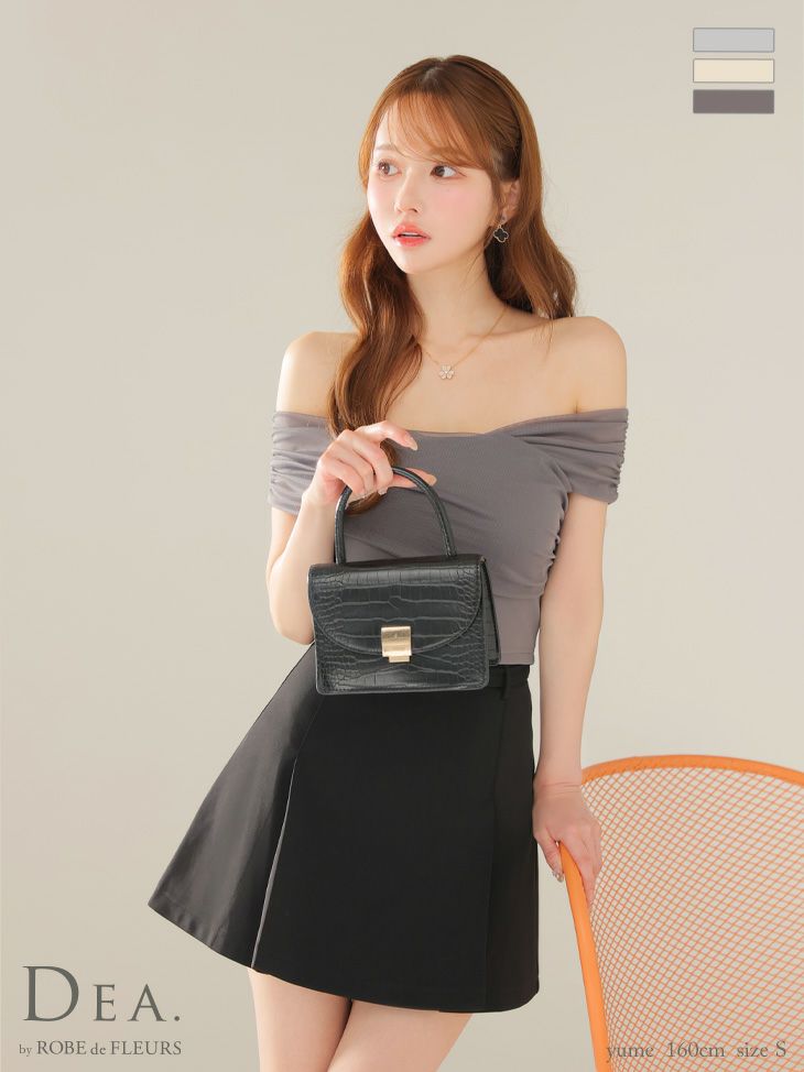 DEA. ディア バイ ローブドフルール オフショルチュールセットアップミニキャバドレス de3388-c